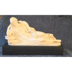 Sculpture marbre allégorie, école française époque XIXe