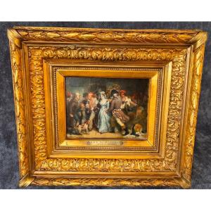Oil On Wood: "the Arrest Of Charlotte Corday" By Ary Scheffer, In A Frame