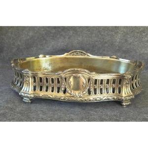 Silver-plated Bronze Louis XVI Centerpiece By Victor Saglier, 19th Century