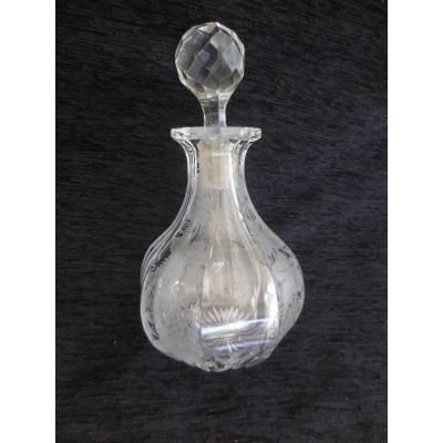 Baccarat Carafe Alcohol Cut And Engraved Crystal Nineteenth Century