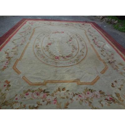 Aubusson Carpet Napoleon III Large Format 440 X330cm Mid Nineteenth