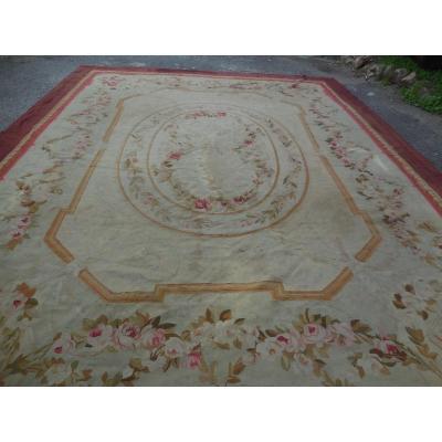 Tapis Aubusson  époque Napoléon III Grand Format 440 X330cm  Milieu XIXe