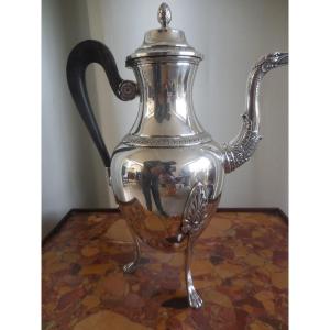 Grande  Verseuse Empire Argent Minerve  époque XIX E Pds 890g H 30cm