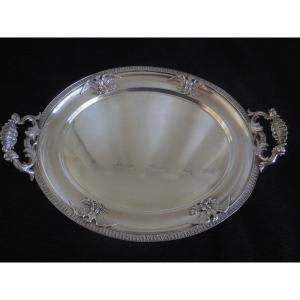 Large Silver Metal Tray St. Empire Be Twentieth