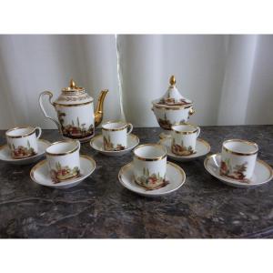 Paris Porcelain Coffee Service (locré) Empire Period Early Nineteenth