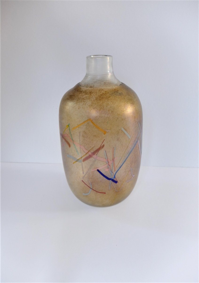 Bertil Vallien, Glass Vase For Kosta Boda, 1980-photo-2