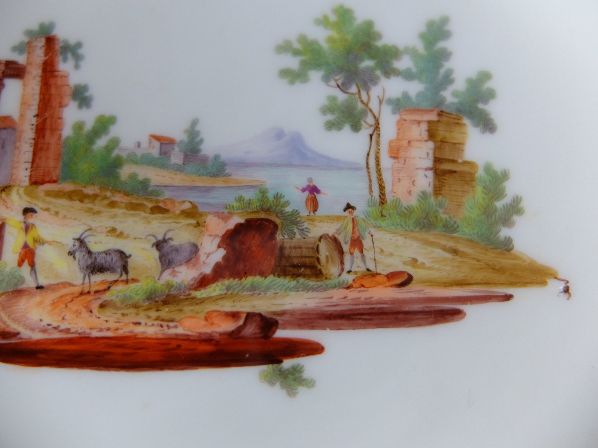 Niderviller 18ème Siècle, Plat En Porcelaine Décors De Paysages-photo-3