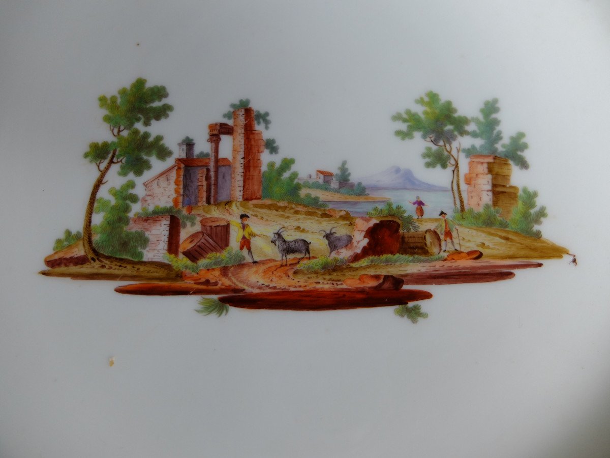 Niderviller 18ème Siècle, Plat En Porcelaine Décors De Paysages-photo-4