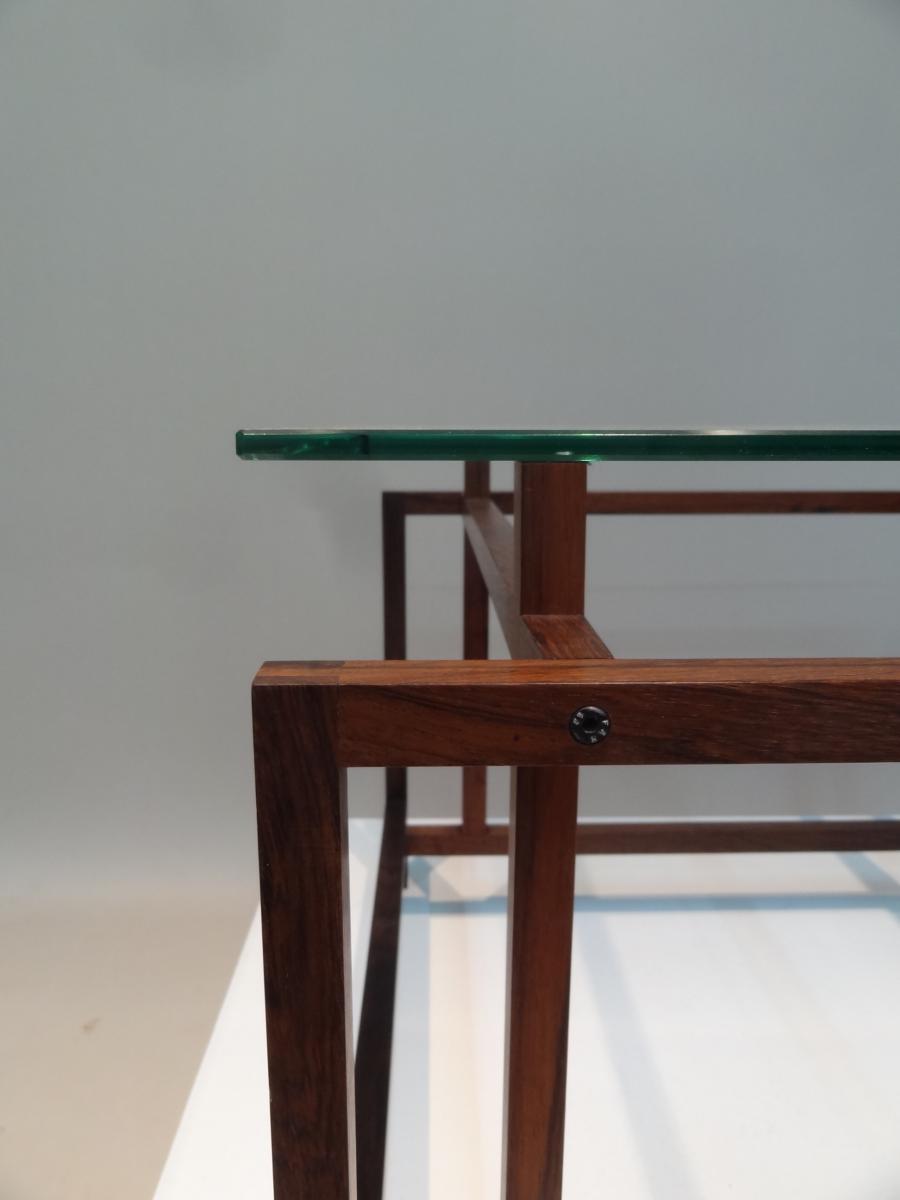 Paire De Tables En Palissandre 1960 Danemark , Signées-photo-3