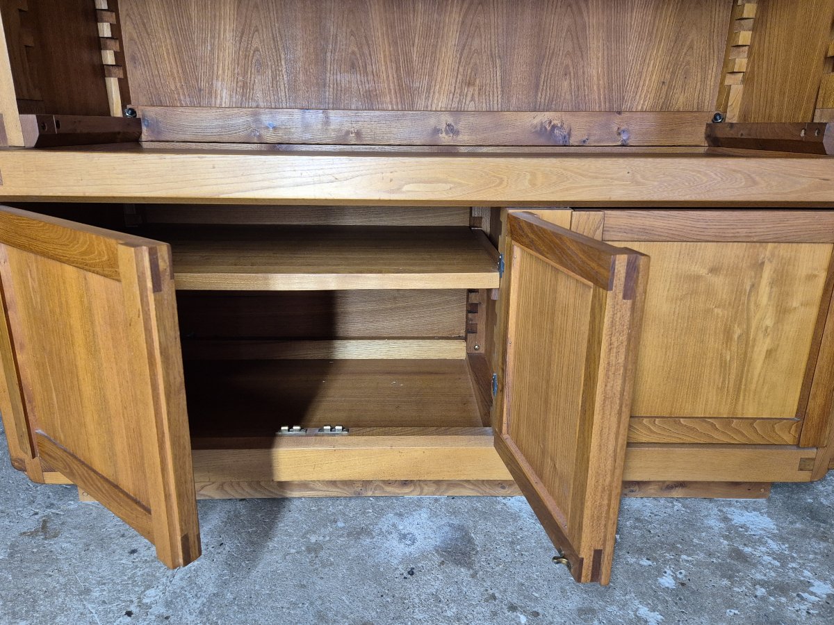 Pierre Chapo (1927- 1987), buffet B10 en orme français de 1976-photo-2