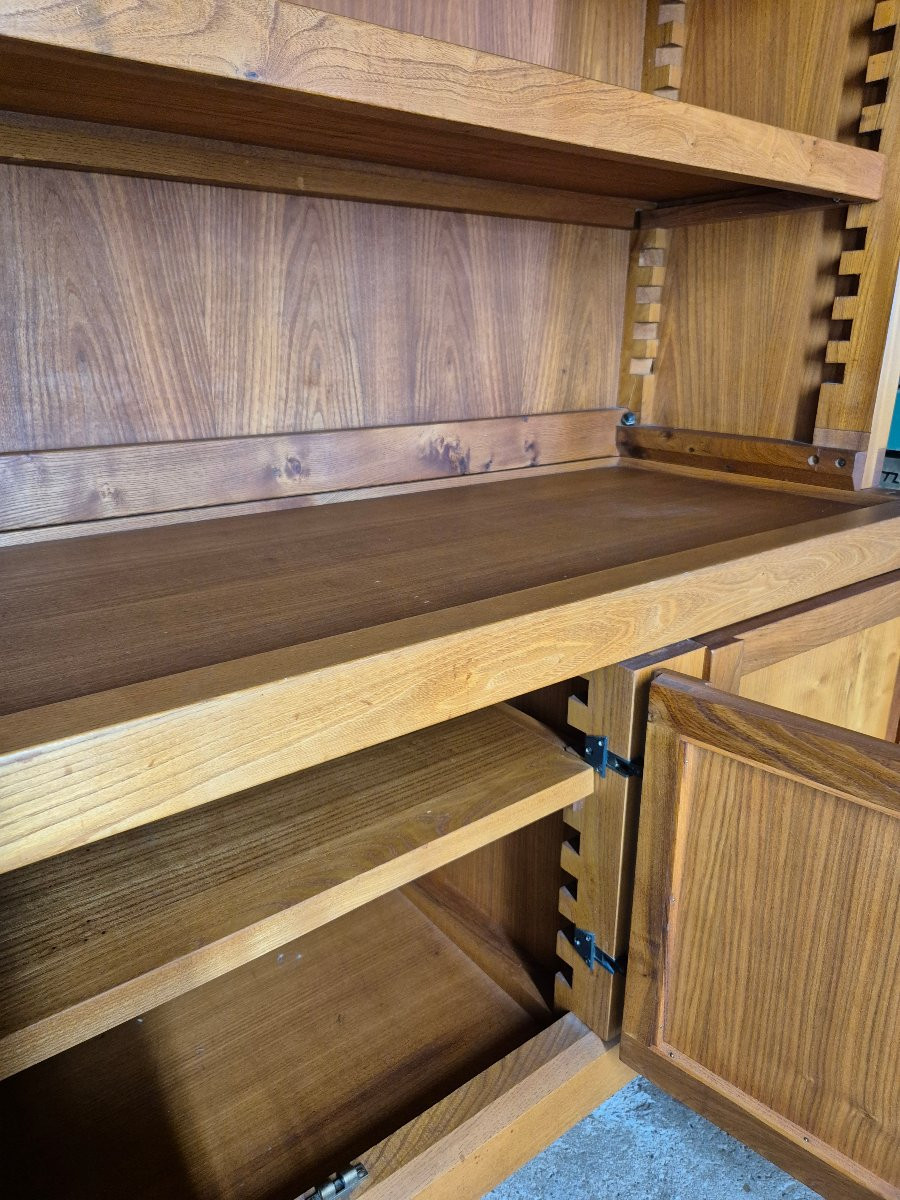 Pierre Chapo (1927- 1987), buffet B10 en orme français de 1976-photo-2