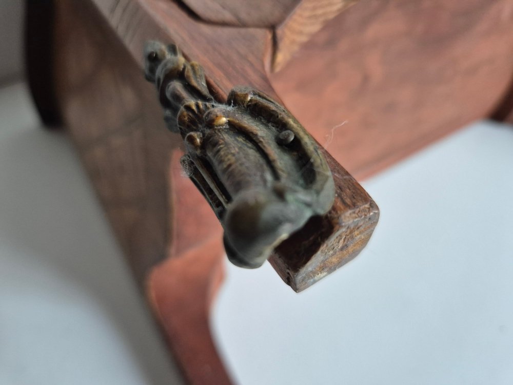 Commode de maitrise en marqueterie, style Louis XV, 19ème siècle-photo-3