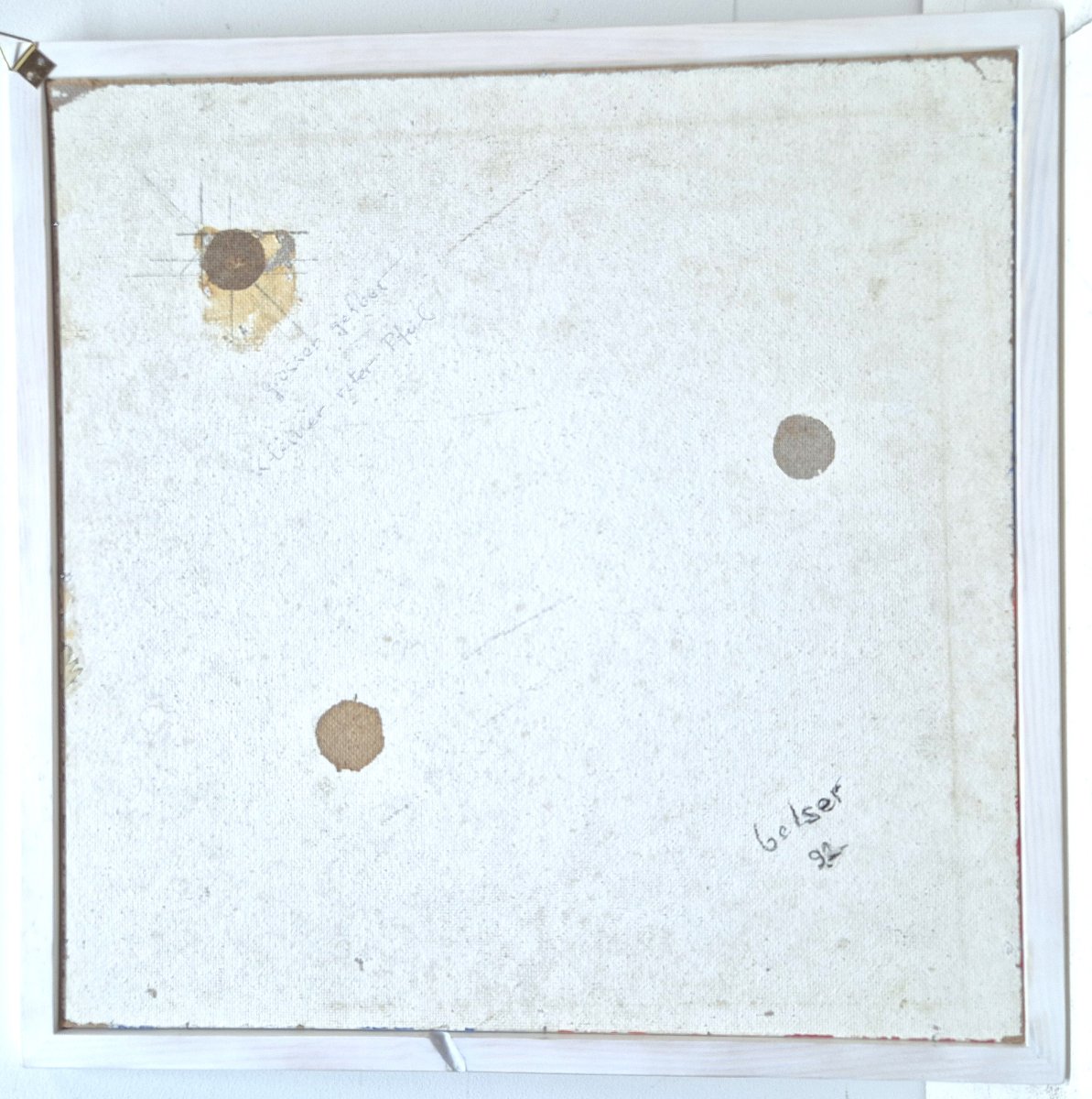 Frédéric Belser, Swiss, Born In Geneva In 1929, Hsp Geometric Abstraction 50 X 50cm-photo-3