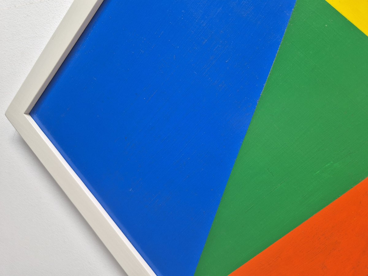 Frédéric Belser, Swiss, Born In Geneva In 1929, Hsp Geometric Abstraction 50 X 50cm-photo-5