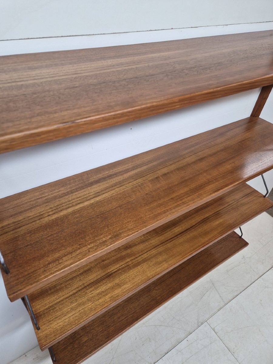 Teak Shelving System, Marked Made In Denmark, 1960-photo-2