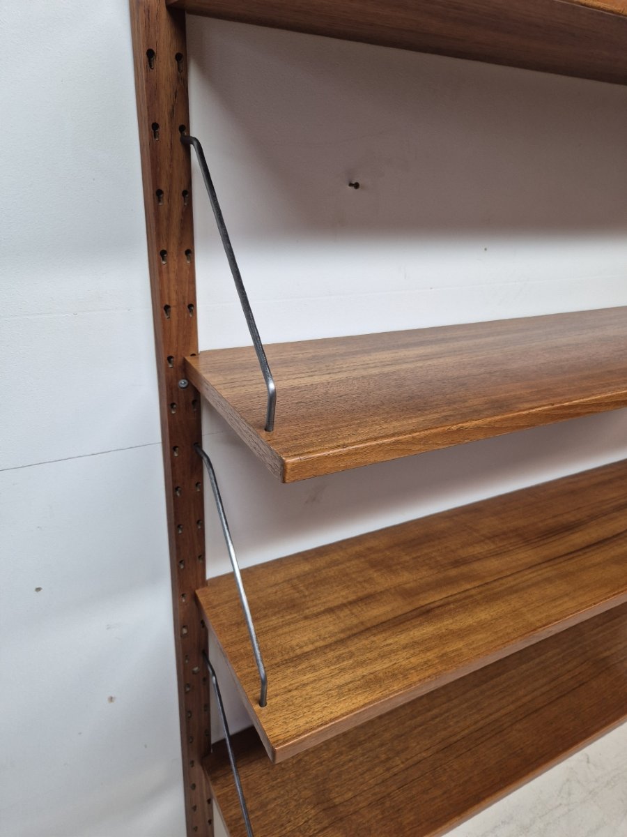 Teak Shelving System, Marked Made In Denmark, 1960-photo-3