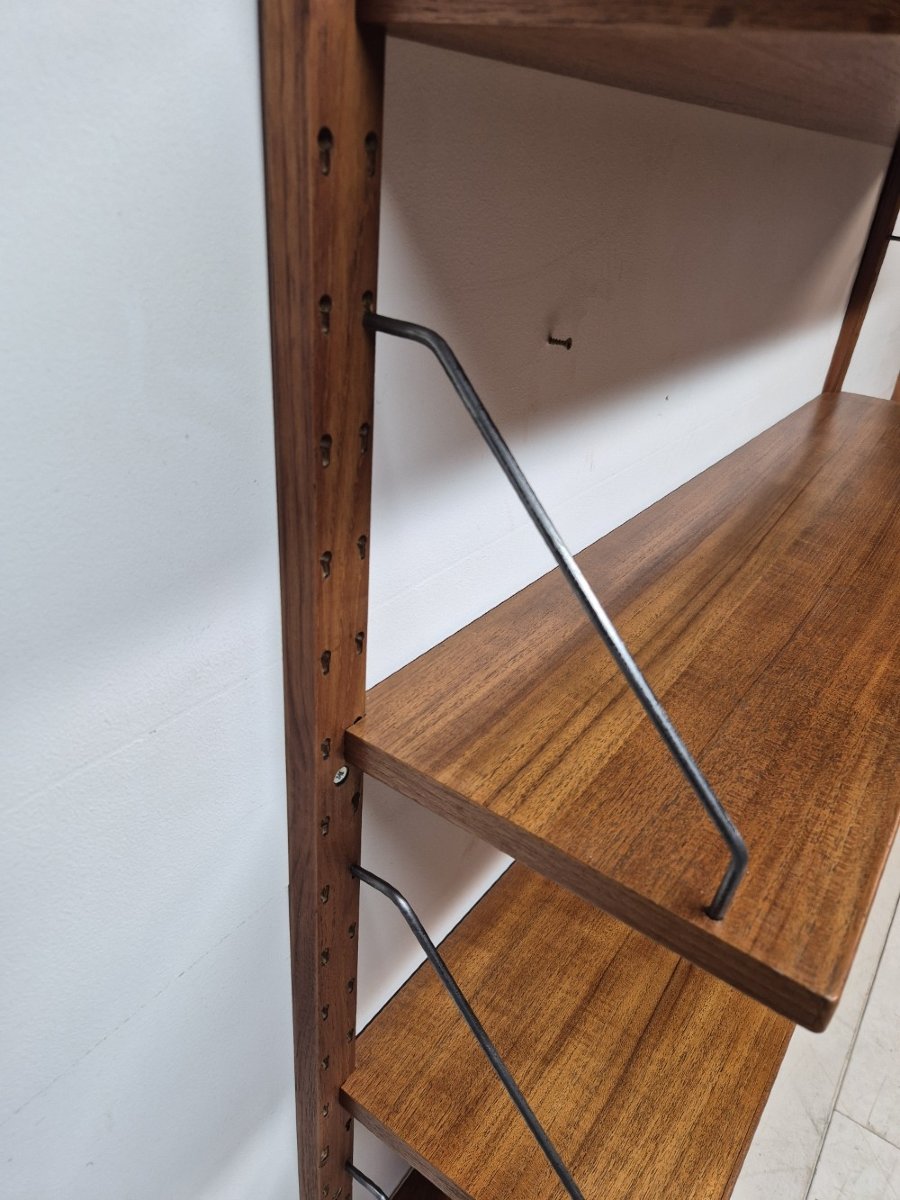 Teak Shelving System, Marked Made In Denmark, 1960-photo-4