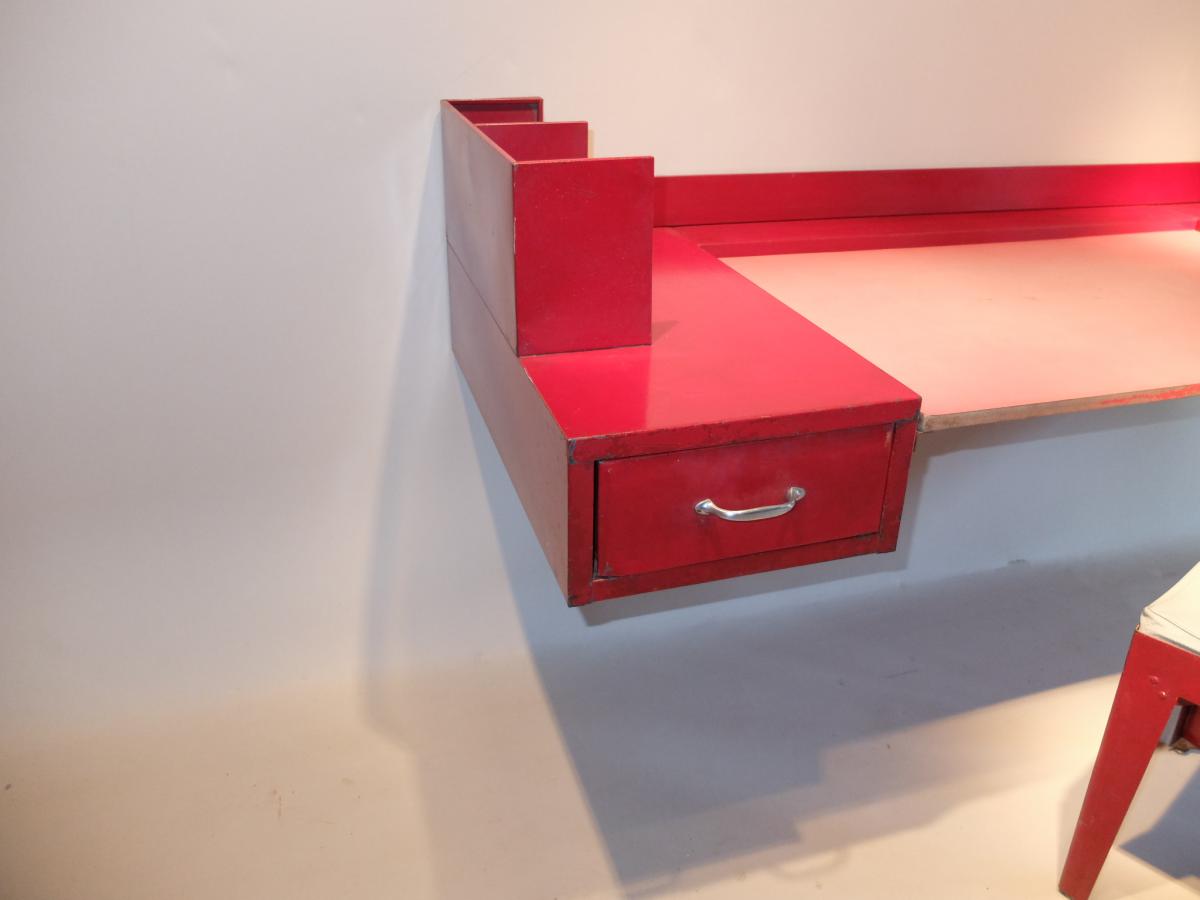 Jean Prouvé And Jules Leleu, Office And Its Chair-photo-3