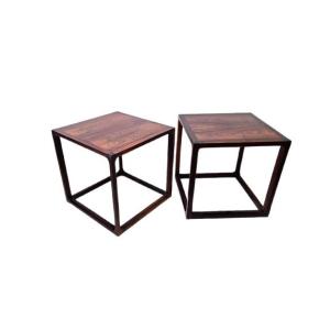 Pair Of Scandinavian Rosewood Side Tables, Kai Kristiansen 1960