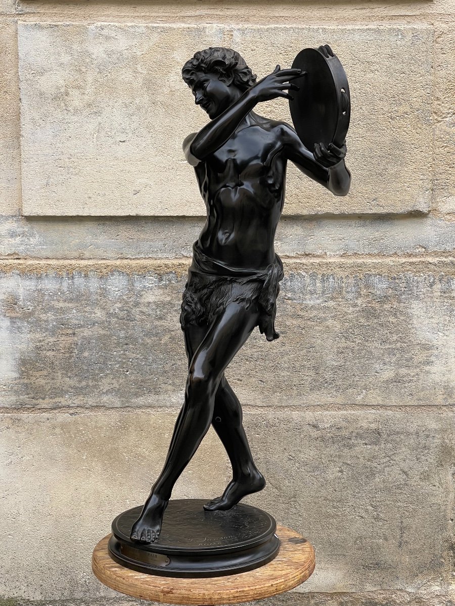 Sculpture En Bronze  " Le danseur de Saltarelle " de Sanson-photo-3