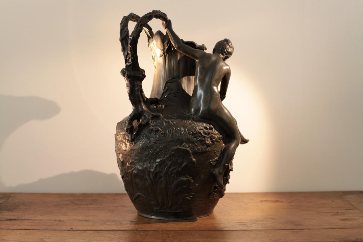 From Alexandre Vibert Vase "fisheries Au Filet"-photo-2