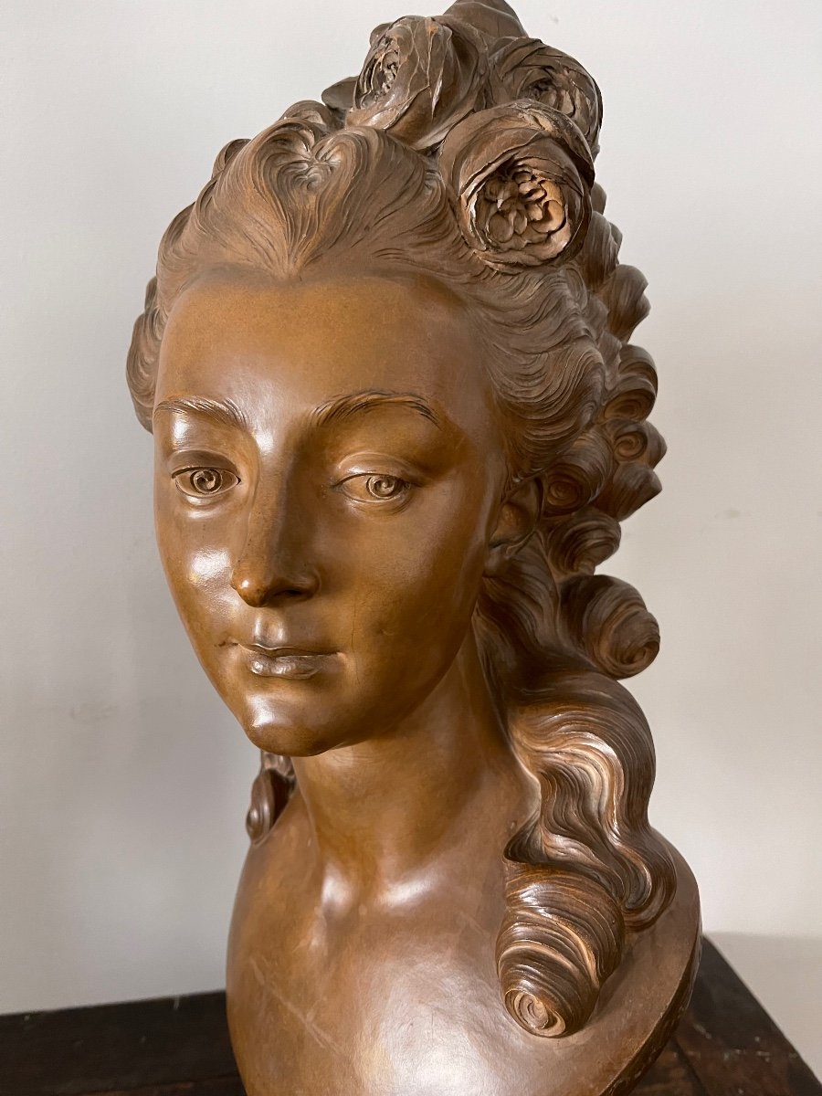 Sculpture En Terre Cuite " La Camargo"-photo-3