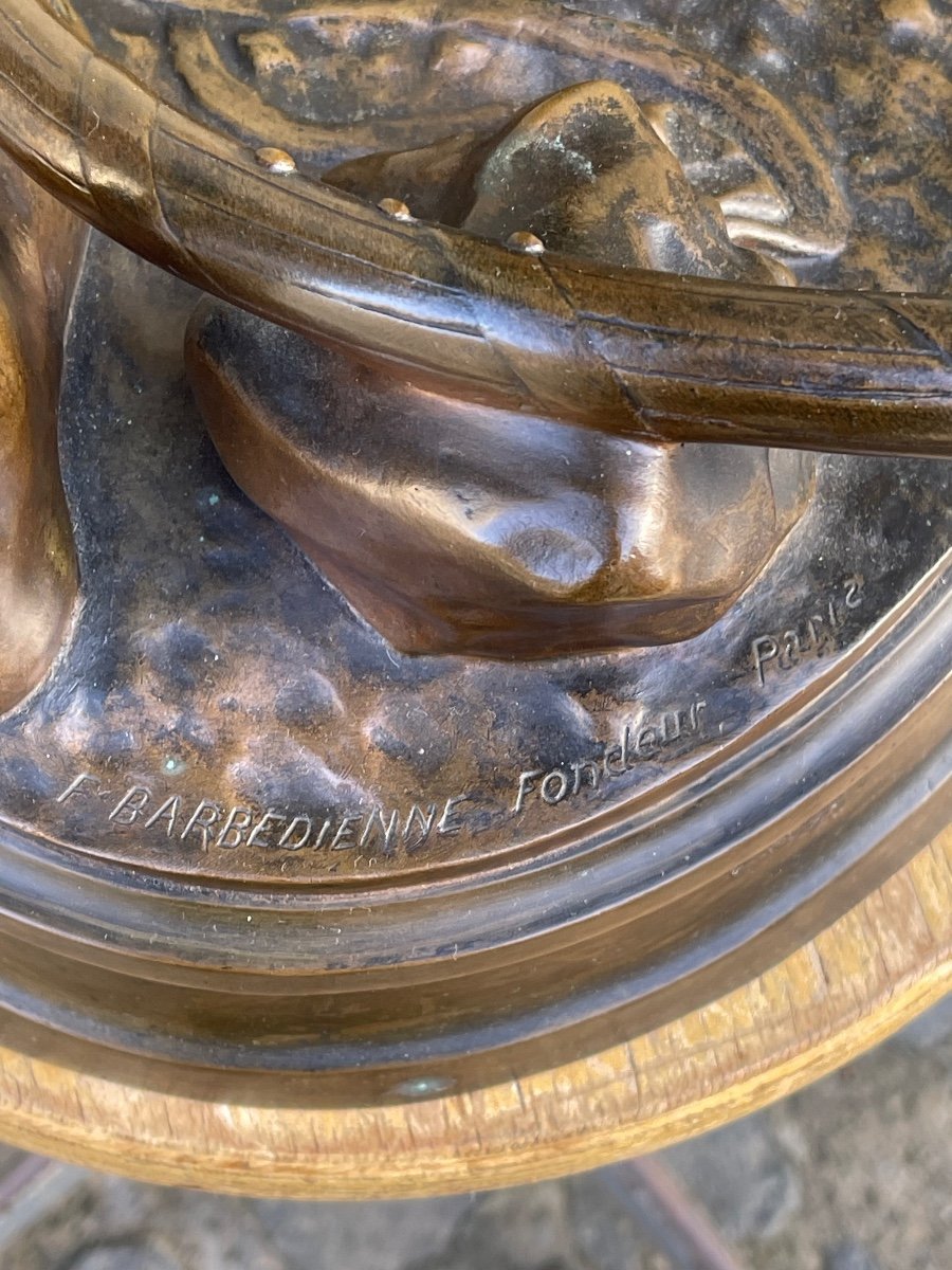 Sculpture En Bronze “ David Avant Le Combat “ d'Antonin Mercié-photo-7