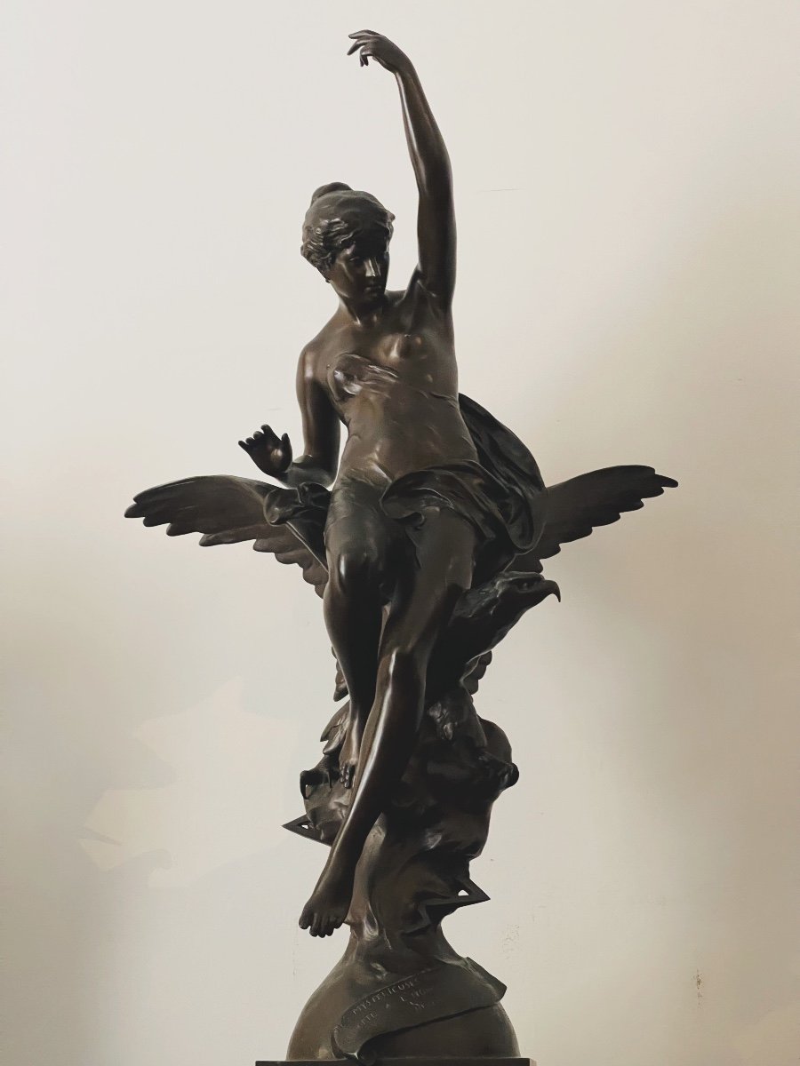 Large Sculpture "hébé" By Picault-photo-4