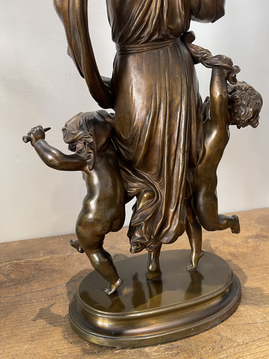 Sculpture en bronze " La Danse " de Carrier Belleuse-photo-4
