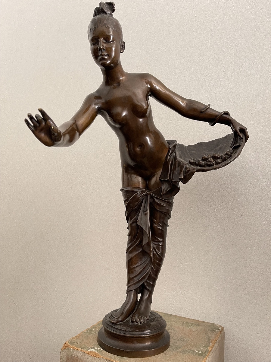 Large Sculpture Of Deplechin " Eve In The Garden Of Eden"-photo-2