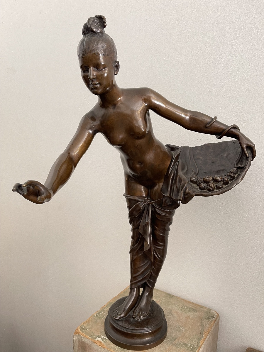 Large Sculpture Of Deplechin " Eve In The Garden Of Eden"-photo-3