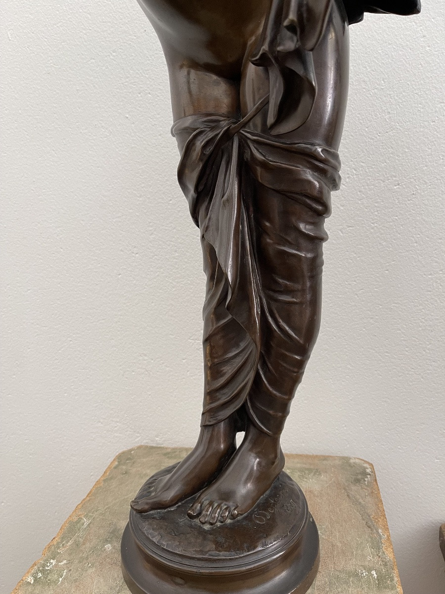 Large Sculpture Of Deplechin " Eve In The Garden Of Eden"-photo-2