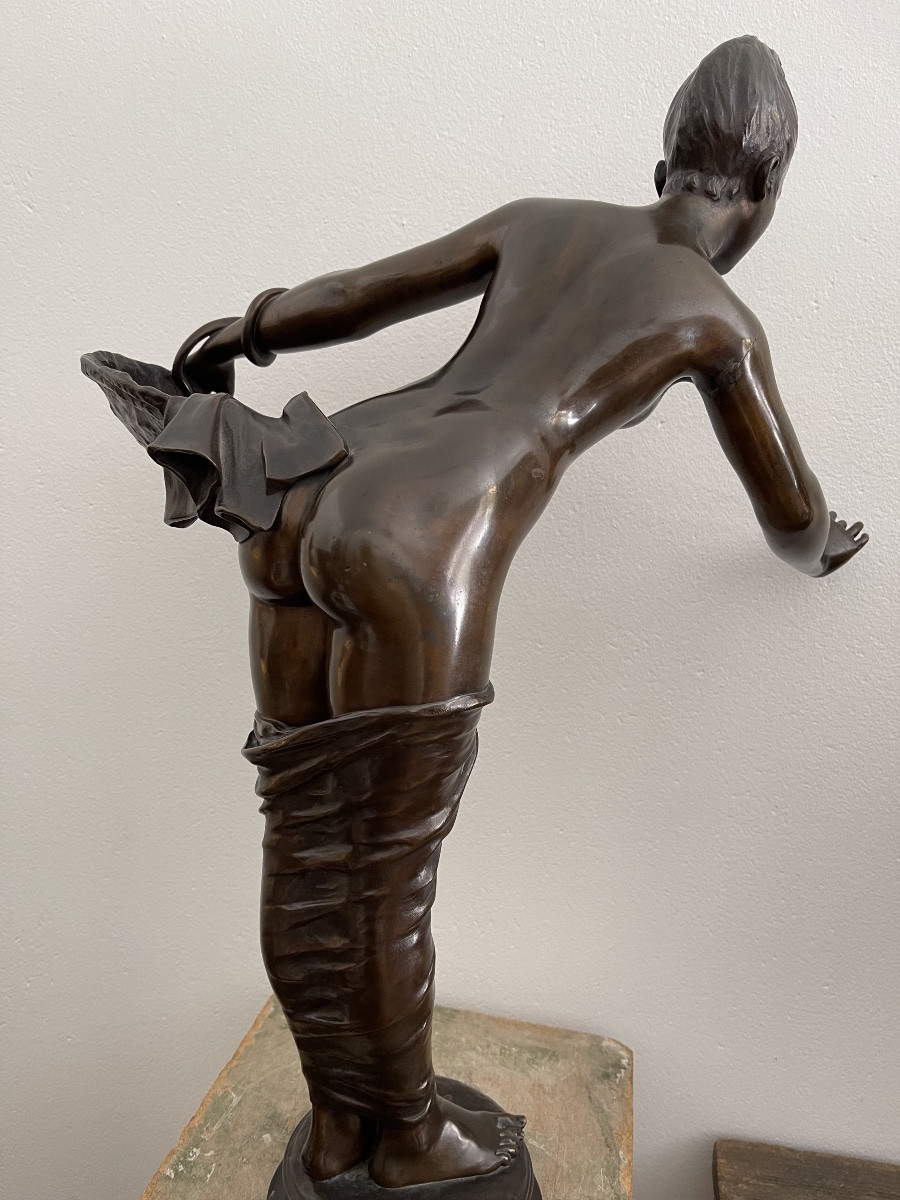 Large Sculpture Of Deplechin " Eve In The Garden Of Eden"-photo-4