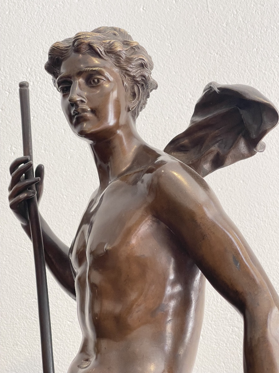 Grand bronze de Gaudez "Le commerce"-photo-4