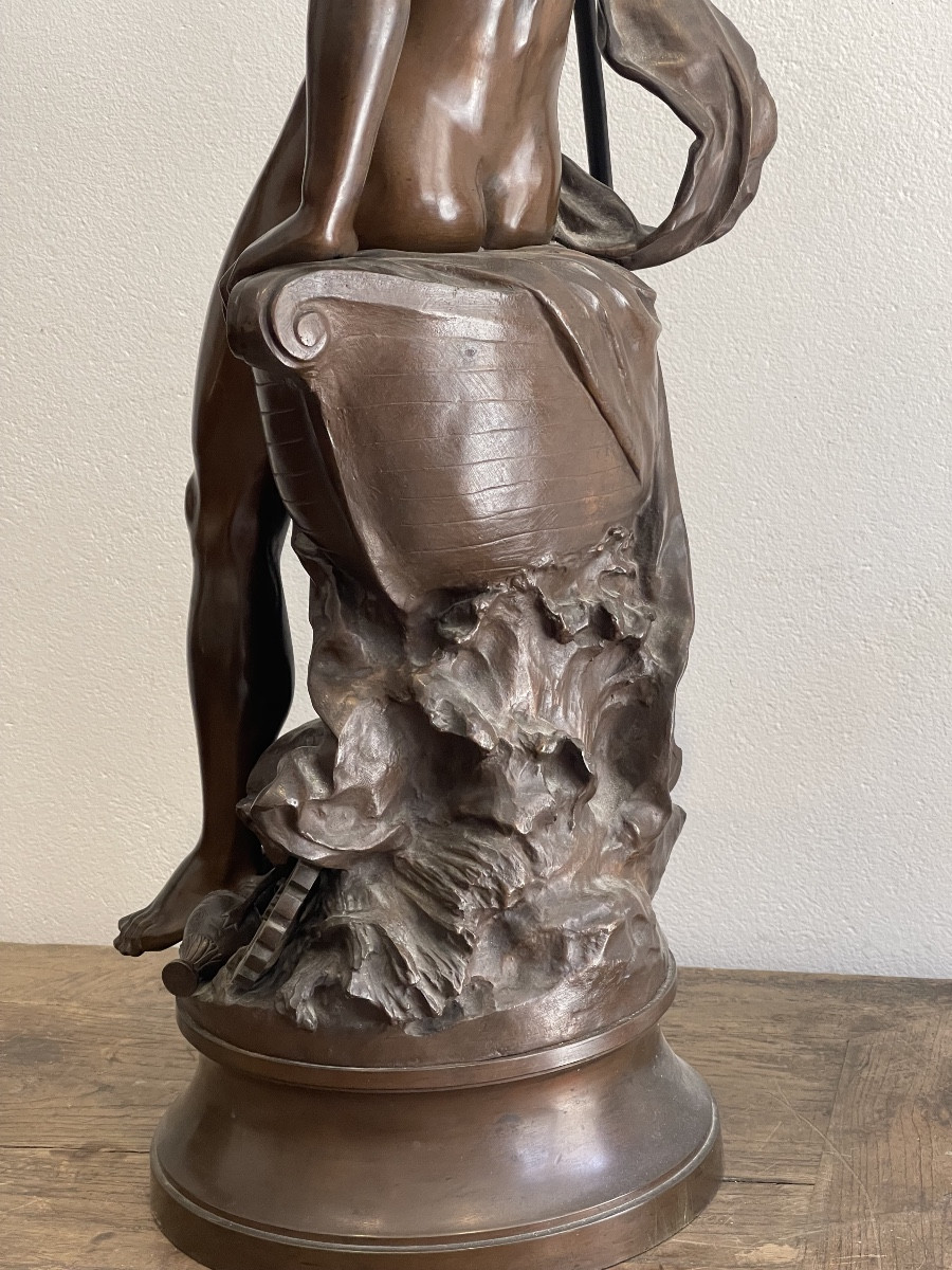 Grand bronze de Gaudez "Le commerce"-photo-3
