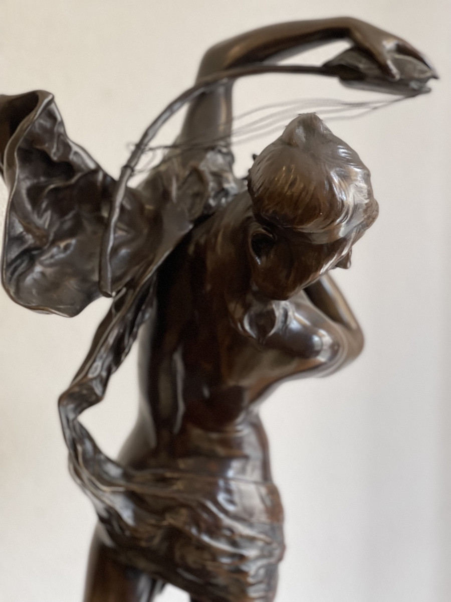 Sculpture "orphée" By Henri Peinte-photo-4