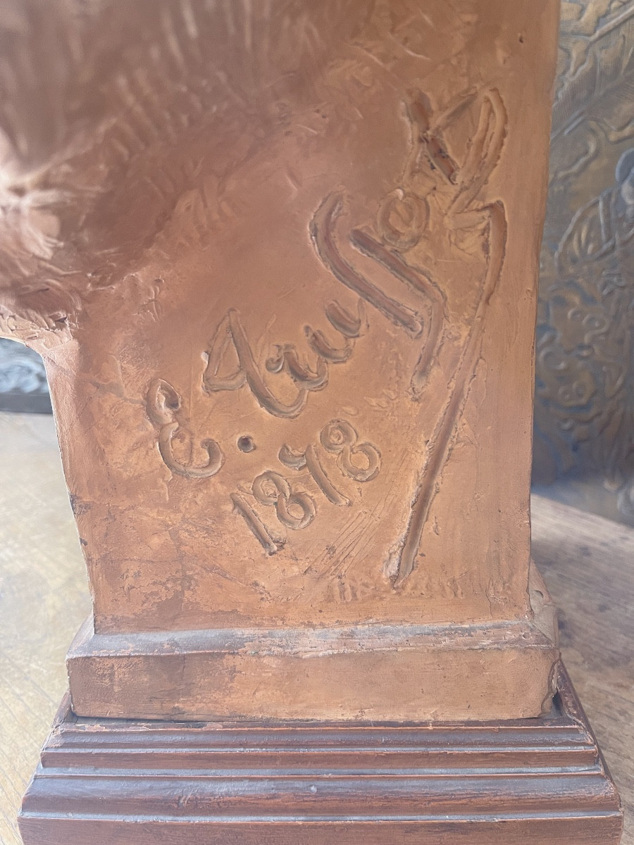 Large Sculpture "joseph Saige " By Emile Louis Truffot-photo-8