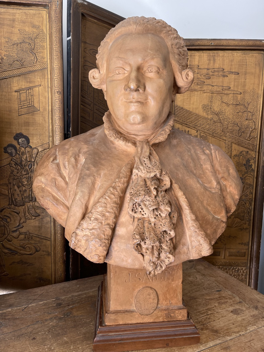 Large Sculpture "joseph Saige " By Emile Louis Truffot