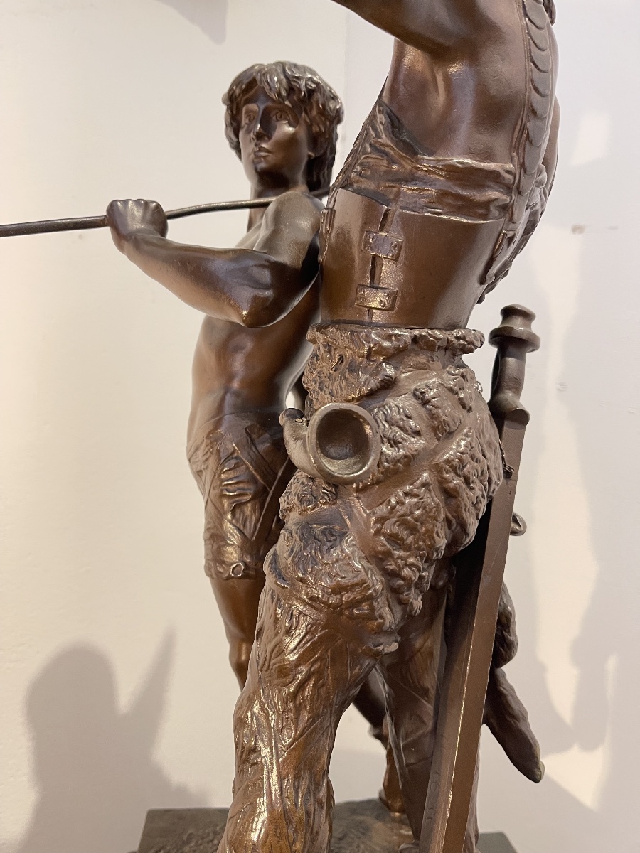 Bronze Sculpture "pro Patria " By Laporte -photo-4