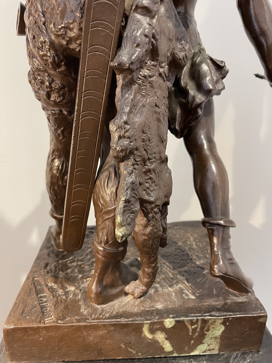 Bronze Sculpture "pro Patria " By Laporte -photo-6