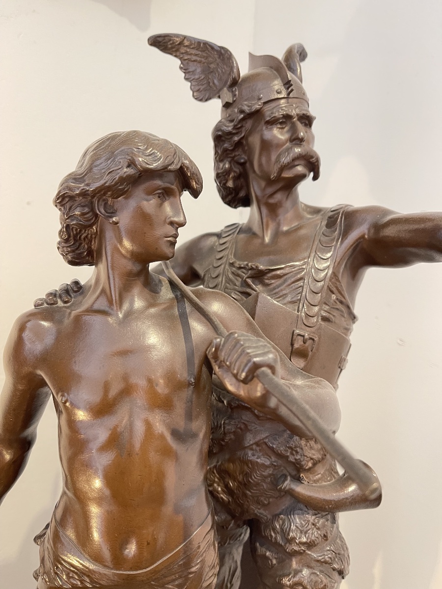 Bronze Sculpture "pro Patria " By Laporte 