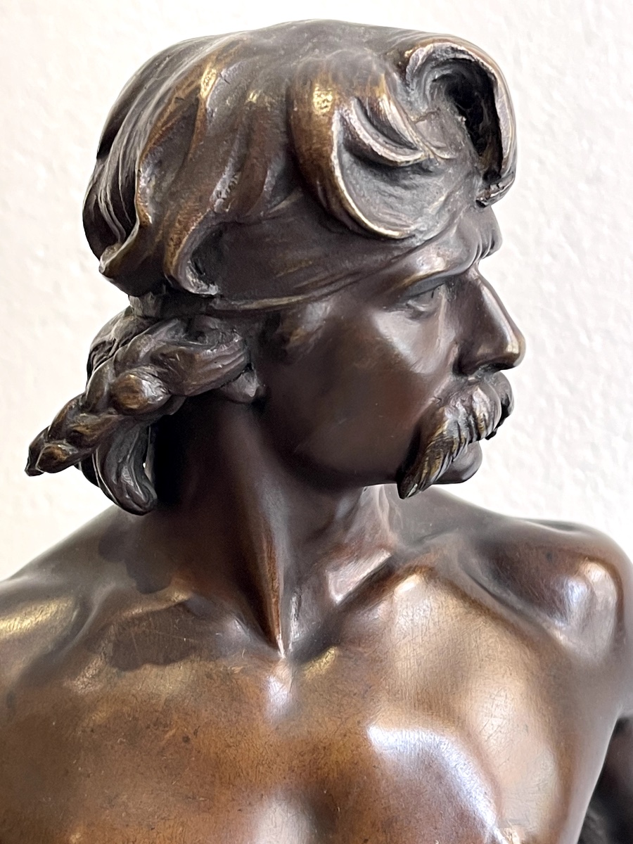 Sculpture en bronze " La Défense du Foyer" par Emile Boisseau-photo-3
