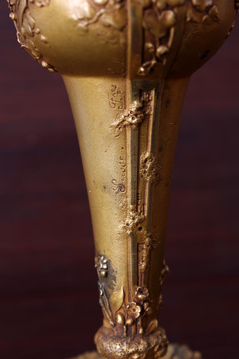Petit Vase en Bronze doré-photo-2