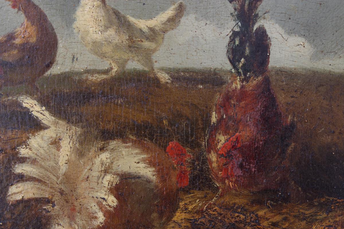 Tableau Coq et Poules-photo-3