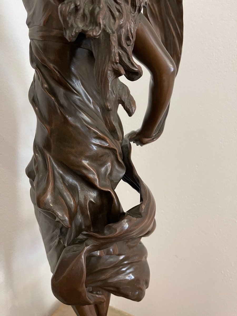 Sculpture en bronze " La brise " de Auguste Moreau-photo-3