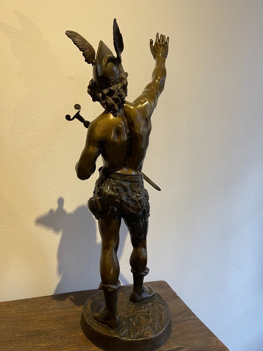 Bronze Sculpture "gaulois" By Emile Laporte-photo-4