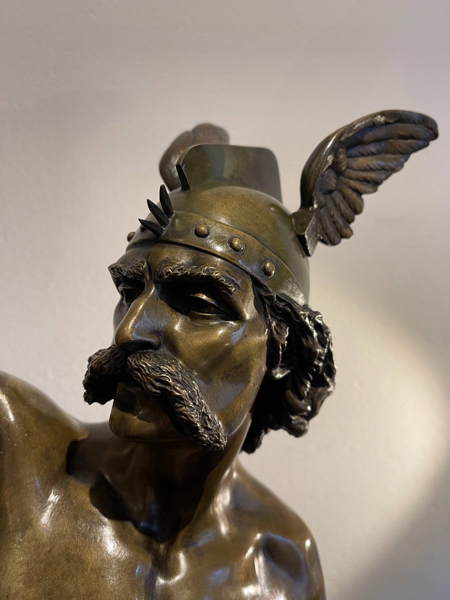 Bronze Sculpture "gaulois" By Emile Laporte