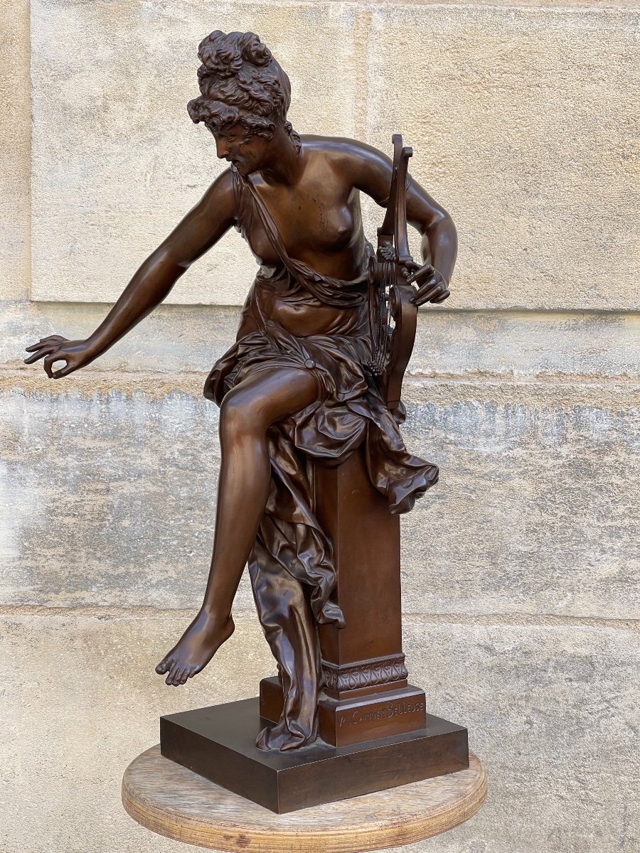 Sculpture en bronze "Mélodie "de Carrier-Belleuse-photo-2