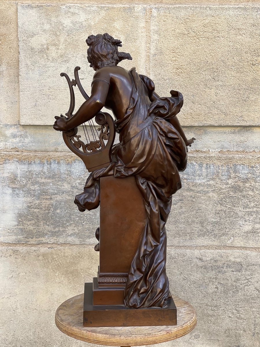 Sculpture en bronze "Mélodie "de Carrier-Belleuse-photo-3