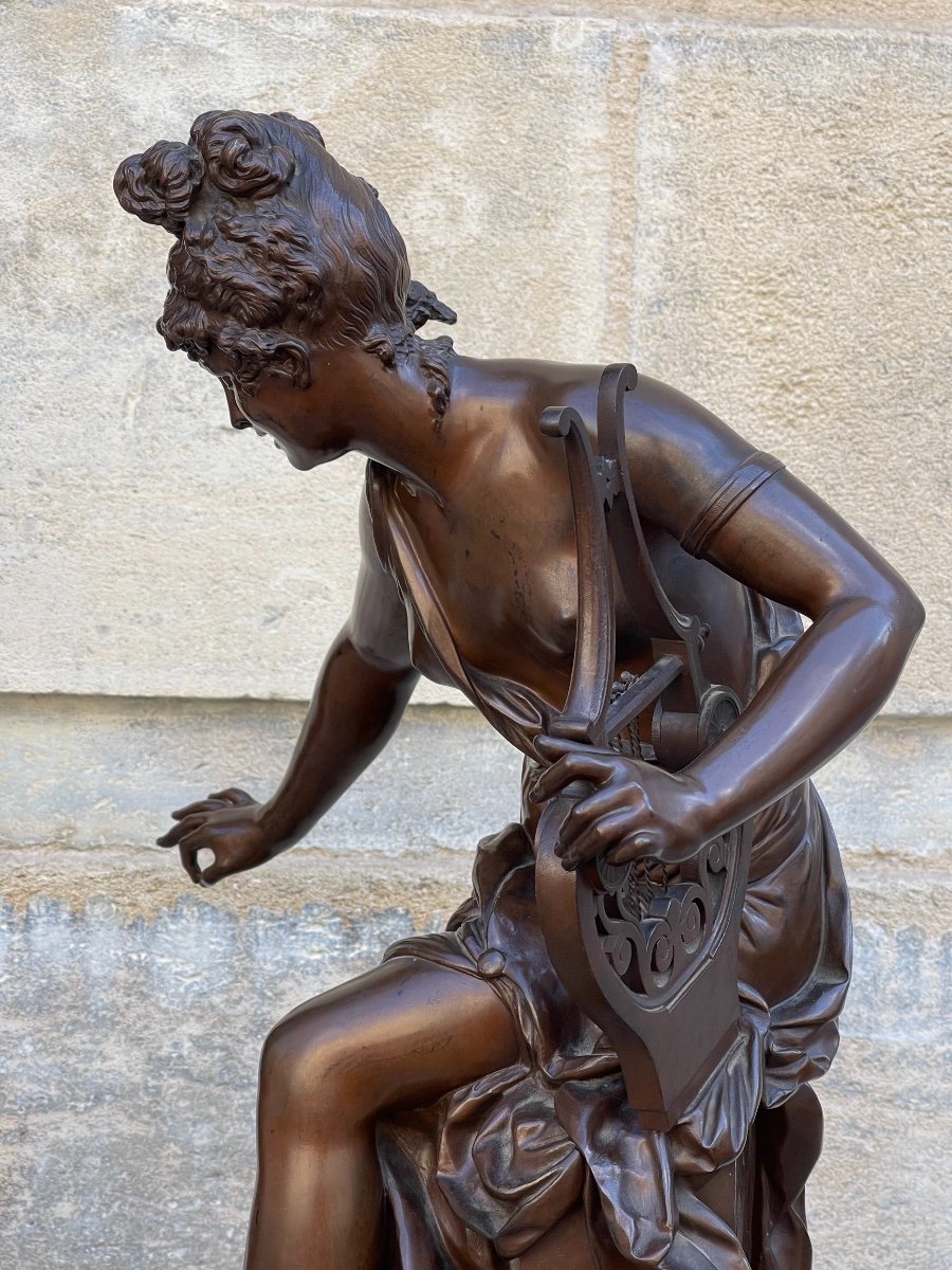 Sculpture en bronze "Mélodie "de Carrier-Belleuse-photo-3